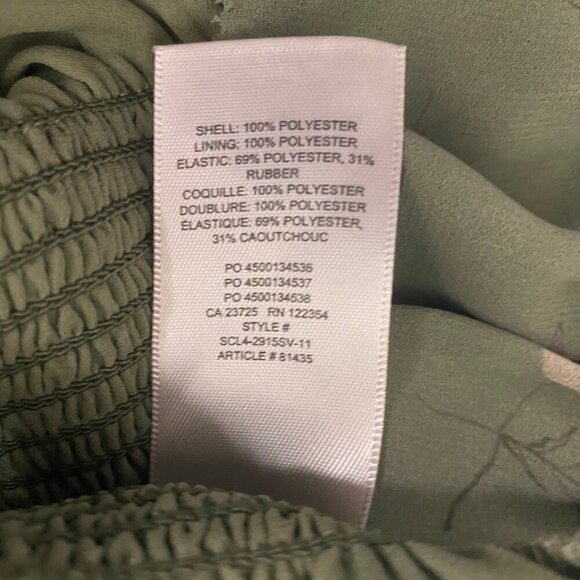 ๐ฟ Wilfred Green Floral Smocked Ruffle Crop Top โ Size S ๐ฟ - Picture 6 of 6